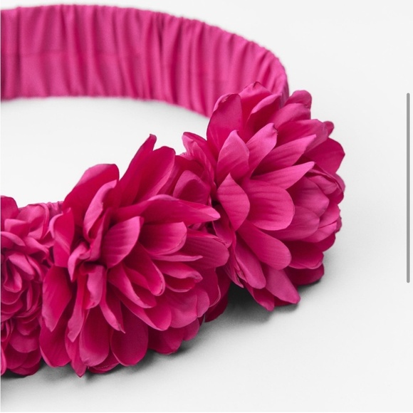 Zara limited edition bohemian floral fabric belt main image 5